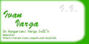 ivan varga business card